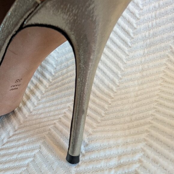 Jean-Michel Cazabat Octavia Metallic Patchwork Heels Size 7.5 Stiletto Sandals - Picture 7 of 12